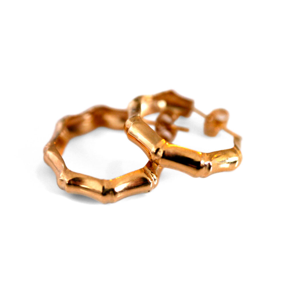 Gold Glorious Gold: Bamboo Hoop Earrings