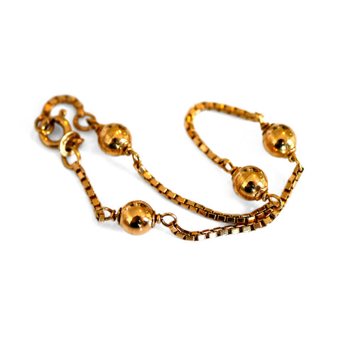 Vintage Gold Golden Balls Bracelet