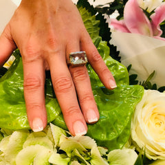 Phenomenal Prasiolite Party Ring