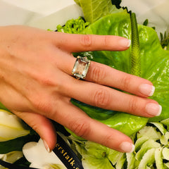 Phenomenal Prasiolite Party Ring