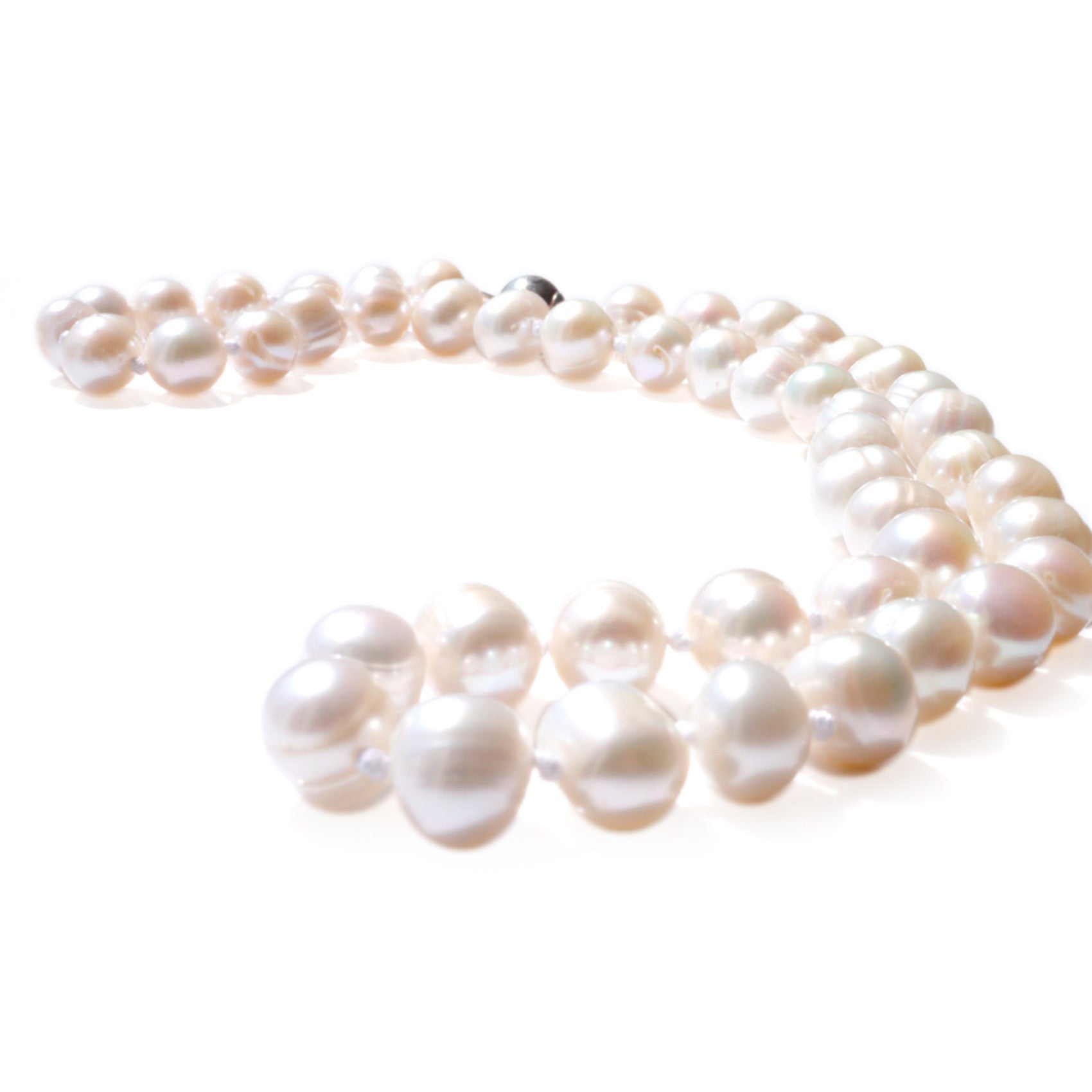 Little Satin White Pearl Necklace