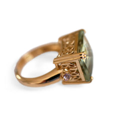 Prasiolite Vintage Ring