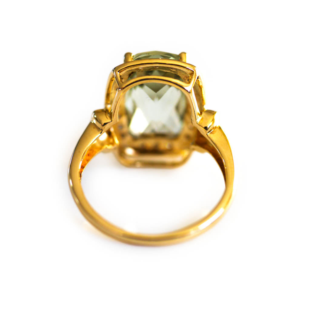 Prasiolite and Diamond Cocktail Ring 2007