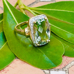 Prasiolite and Diamond Cocktail Ring 2007