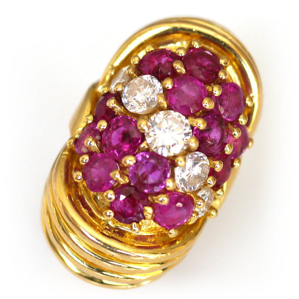 Kutchinsky Vintage Ruby & Diamond Ring