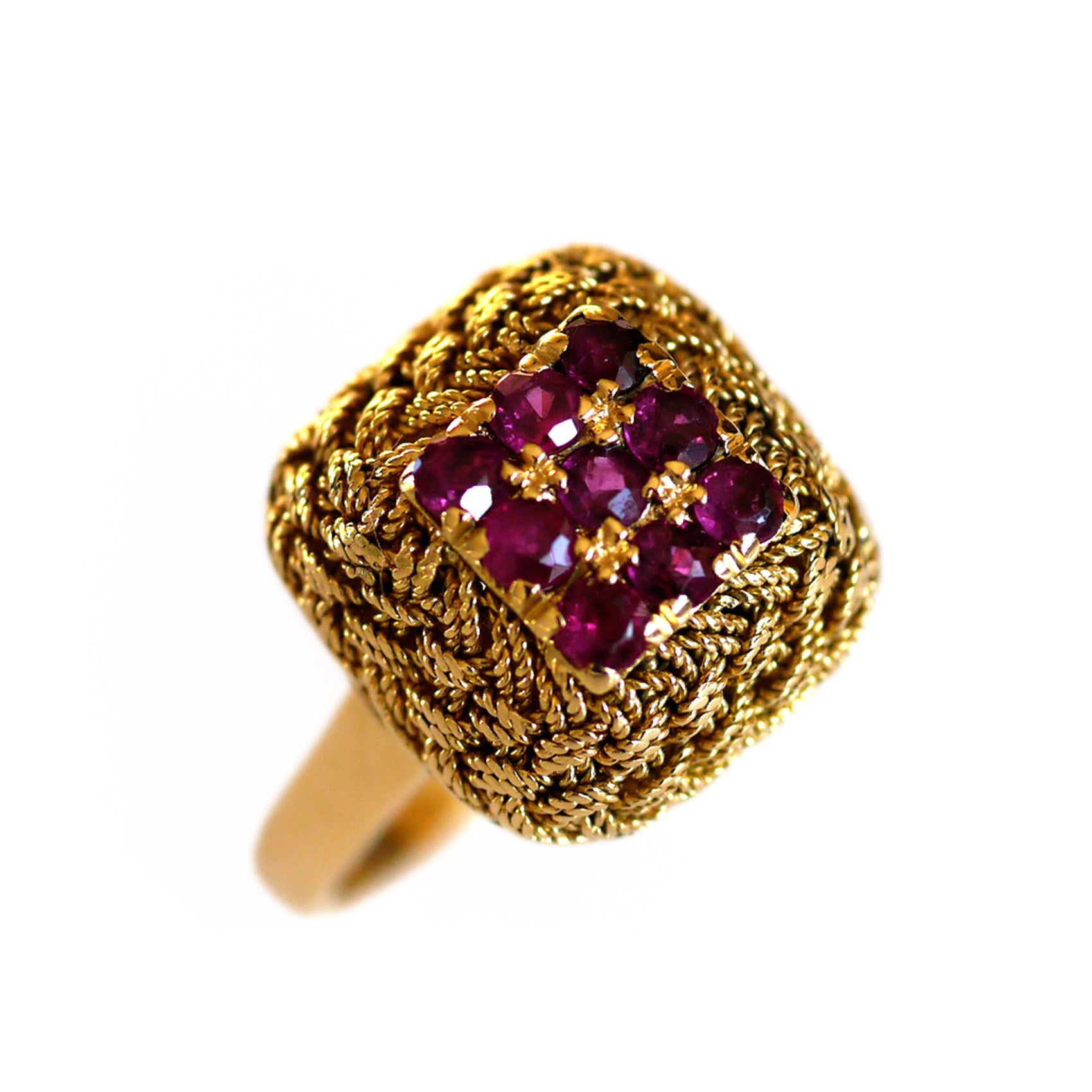 Ruby Rope Vintage Ring