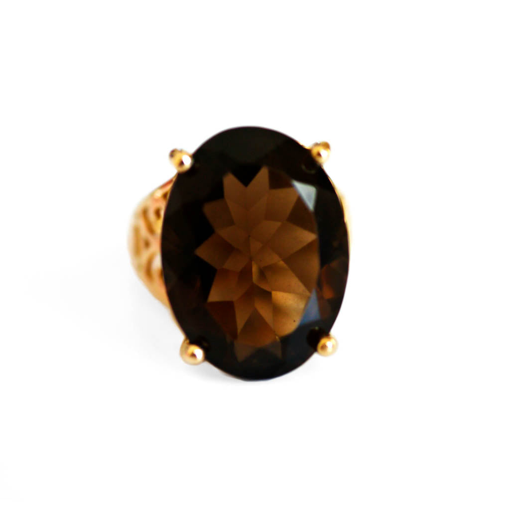 Enormous Smoky Quartz Cocktail Ring