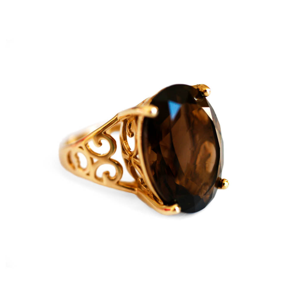Enormous Smoky Quartz Cocktail Ring