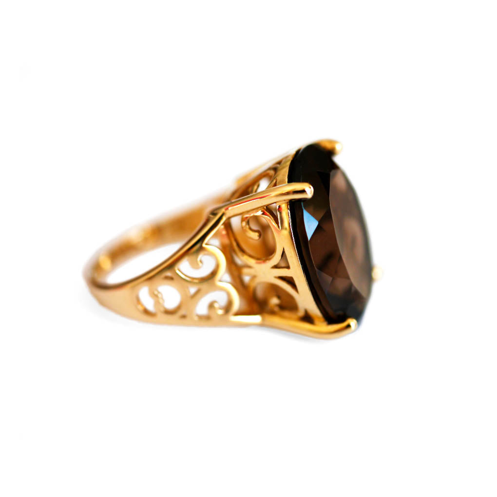 Enormous Smoky Quartz Cocktail Ring