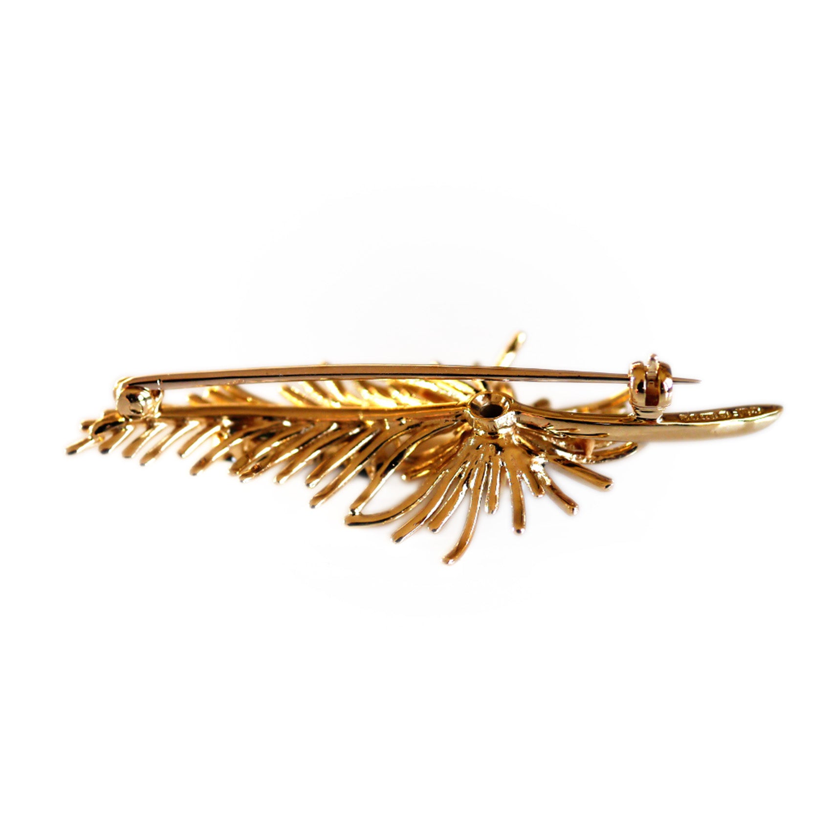 Cropp and Farr Sapphire and Pearl Foliate Brooch