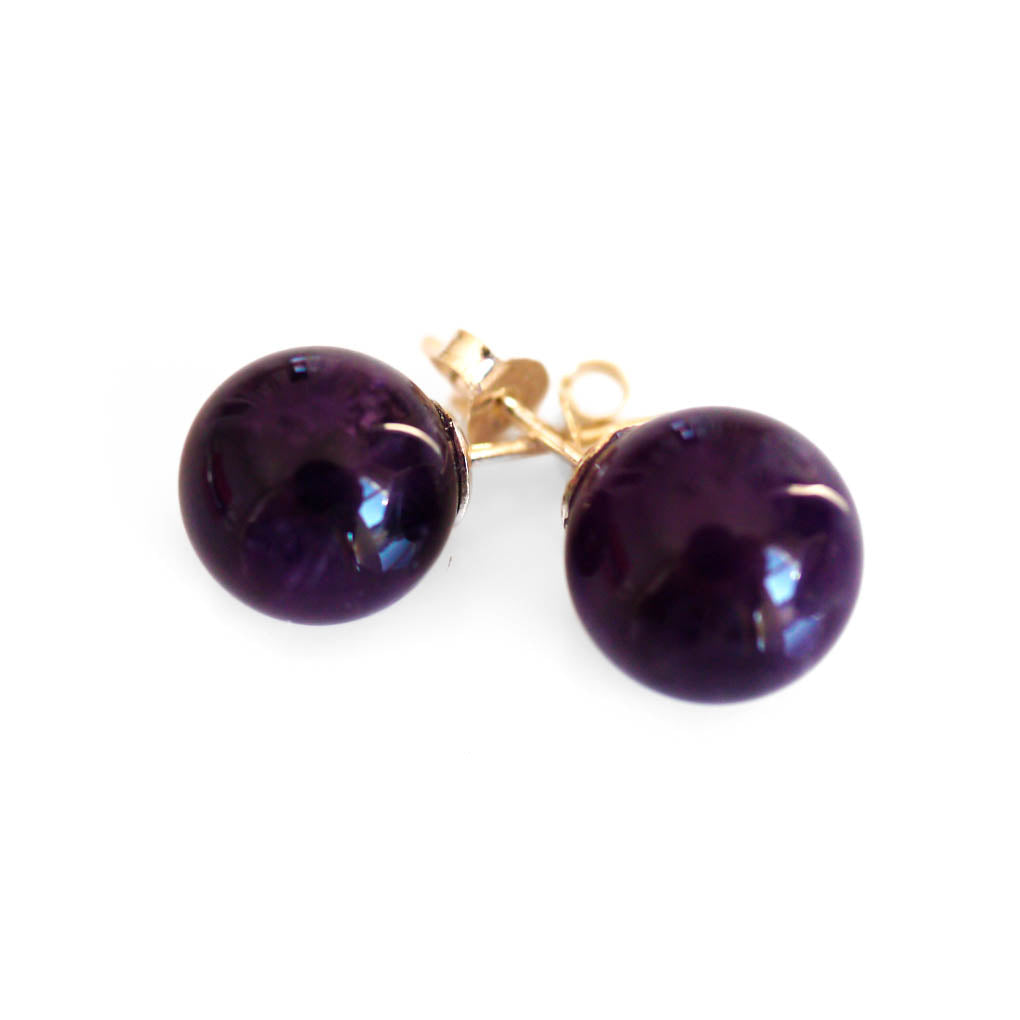 Alluring Amethyst Spherical Earrings