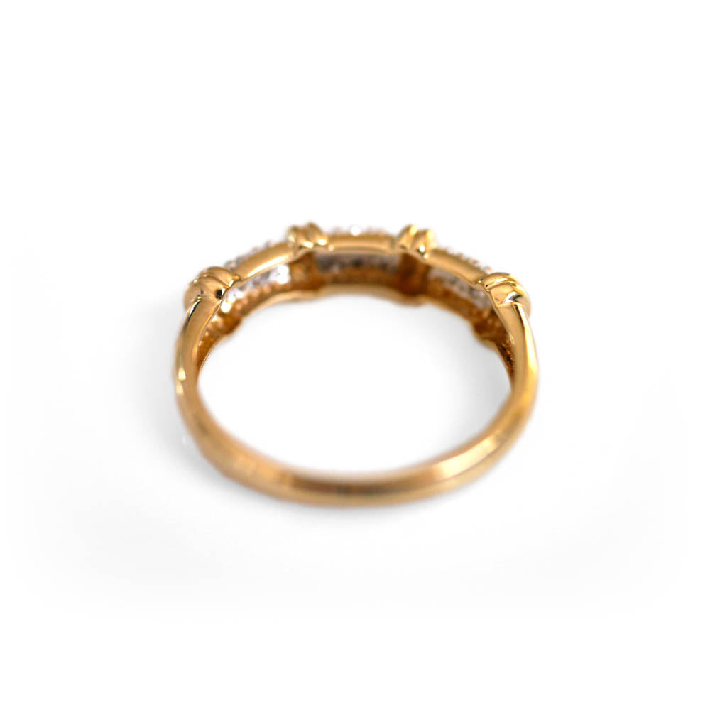 Vintage Jewellery Diamond Bamboo Dress Ring