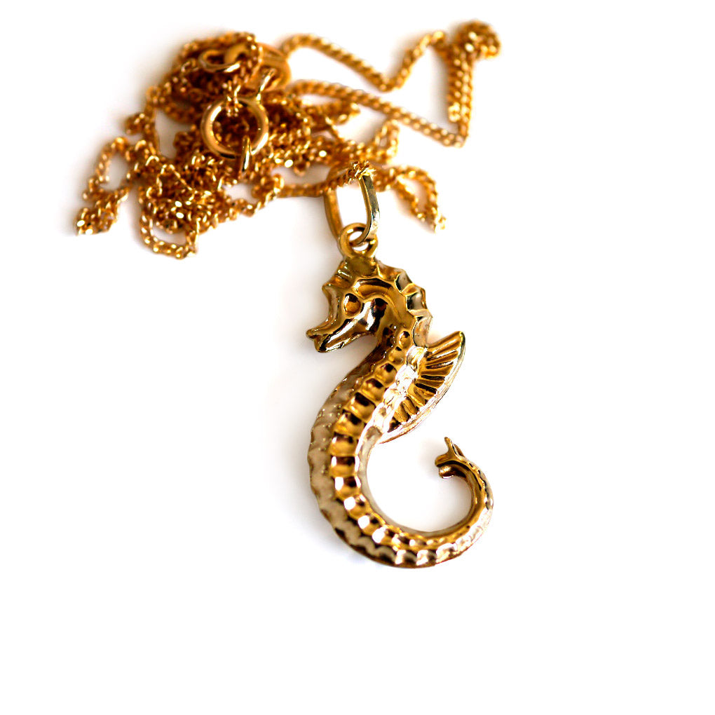Gold Glorious Gold: Seahorse Pendant