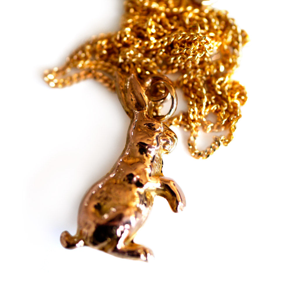 Vintage Hare Gold Pendant