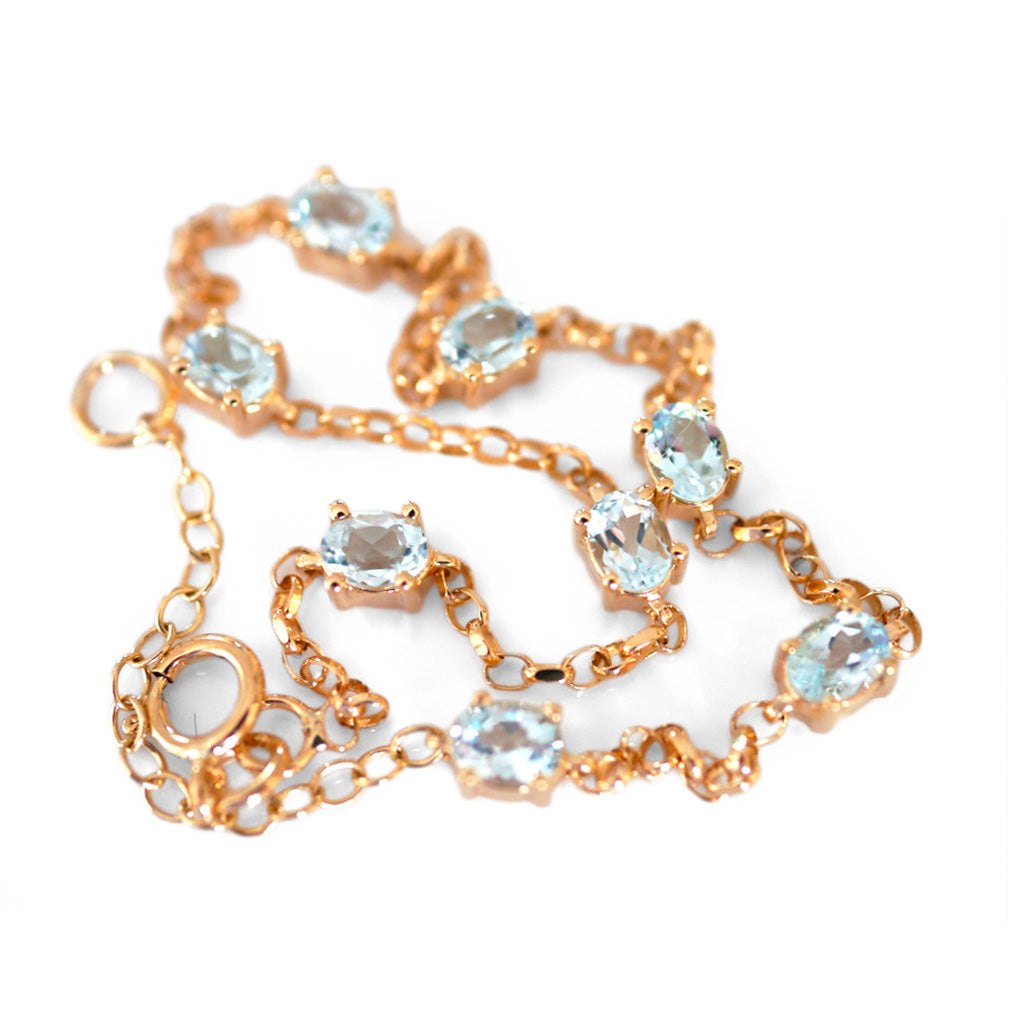 Blue Topaz Fine Bracelet