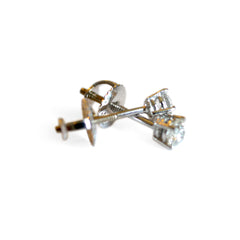 Diamond Solitaire Stud Screw Back