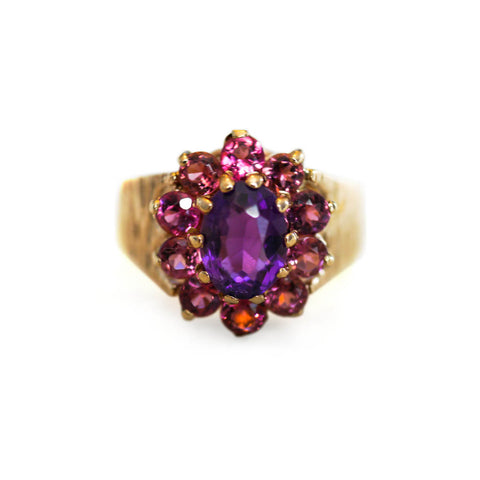 Amethyst & Pink Tourmaline Ring 1974