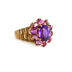 Amethyst & Pink Tourmaline Ring 1974