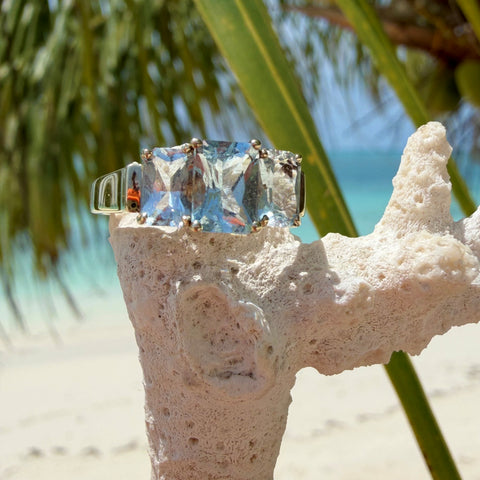 Aquamarine Trio Dress Ring 1999