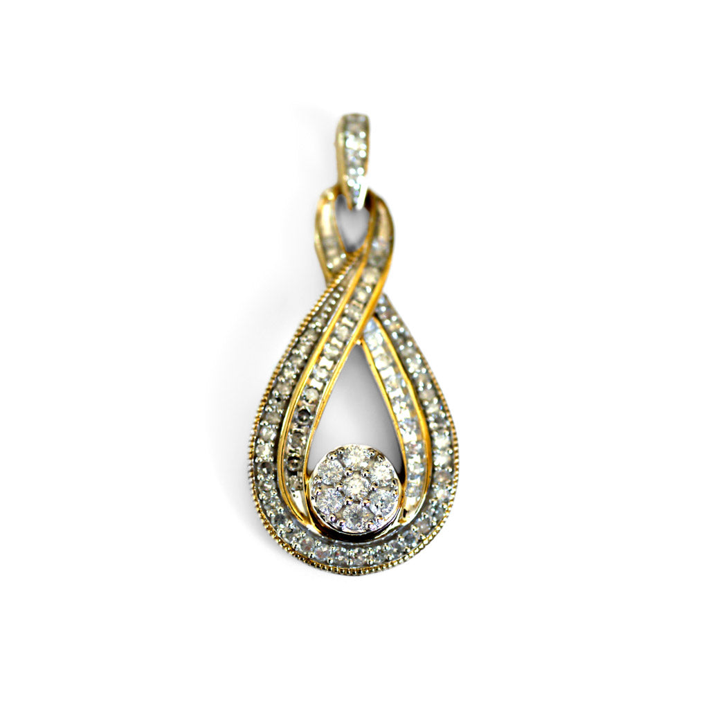 Articulated Diamond Twist Kinetic Pendant Necklace (0.50 carats)
