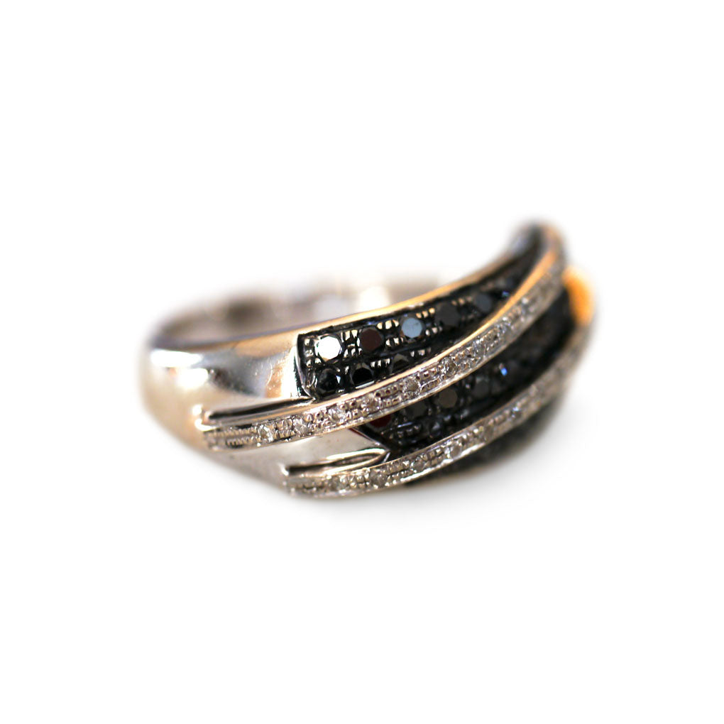 Black and White Diamond Dazzle Ring