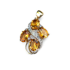 Citrine and Diamond Statement Necklace 2007