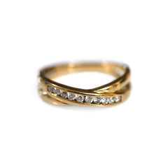 Diamond Channel Set Dress Ring