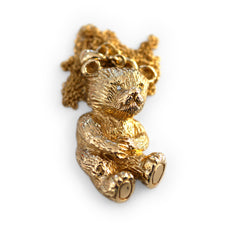 Diamond Eyed Gold Bear Necklace 1989