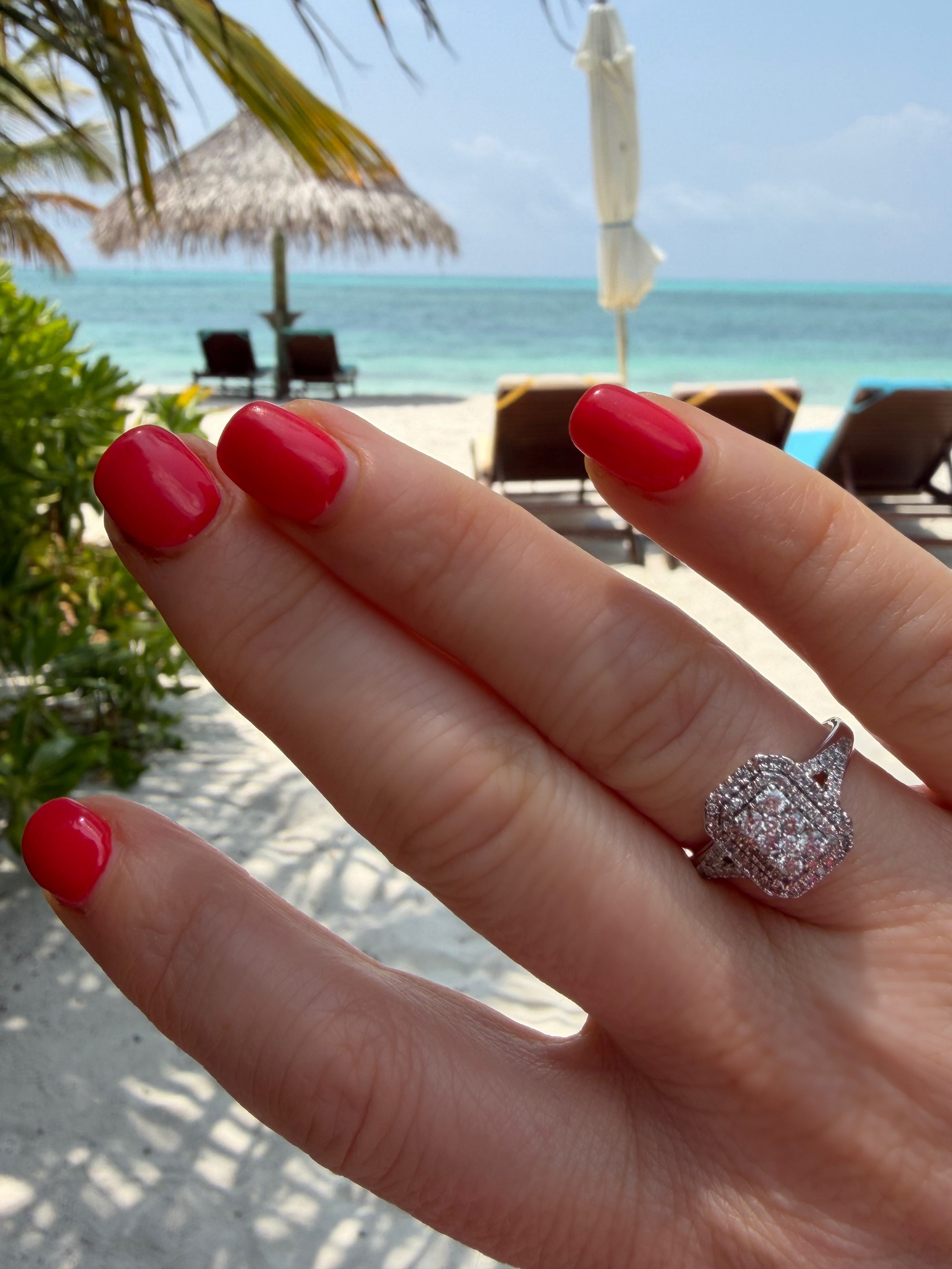 Diamond Halo White Gold Ring (0.50 Carats)