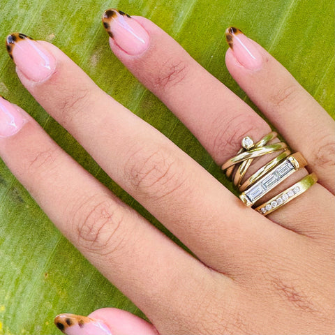 Diamond Solitaire Twine Ring