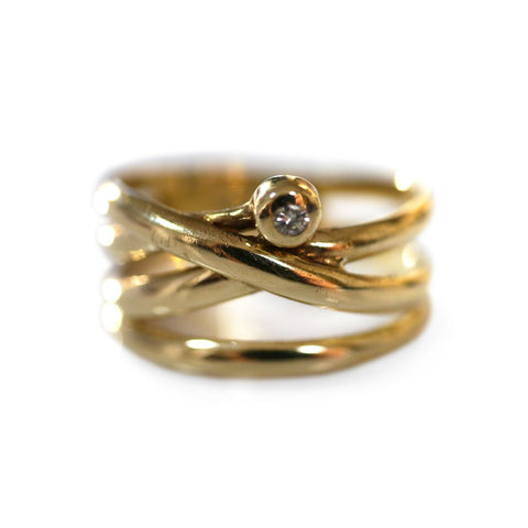 Diamond Solitaire Twine Ring