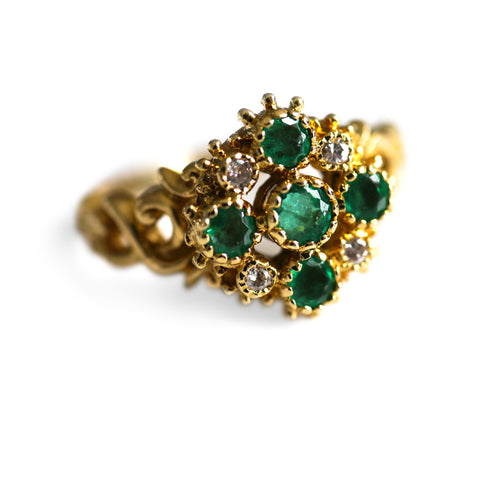 Emerald and Diamond Dress Ring 1979