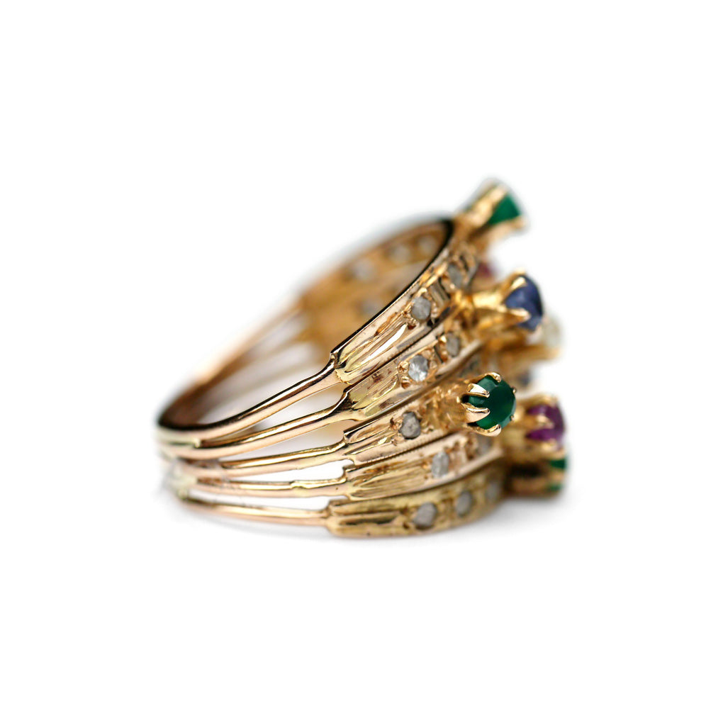 Carnival Gemset Cocktail Ring c.1960s