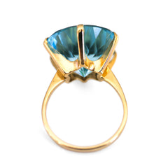 Blue Topaz Giant Cocktail Ring 1967 (23 Carats)