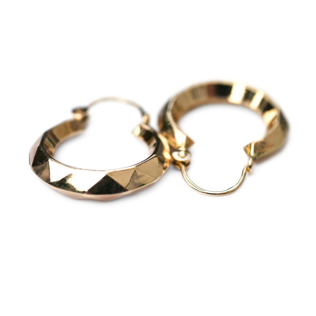Gold Glorious Gold: Geometric Hoop Earrings