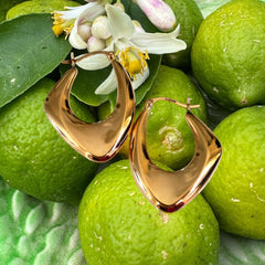 Gold Glorious Gold:  Large Abstract Hoops