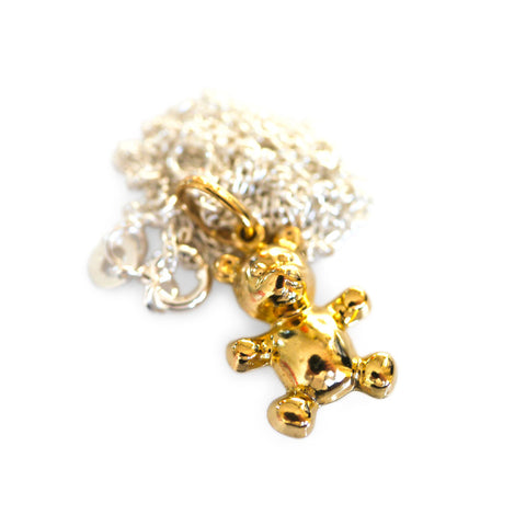 Mixed Metals: Gold Bear & Silver Necklace