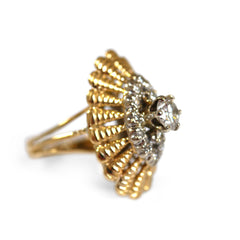 Diamond Fan Cocktail Ring c.1970s