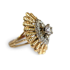 Diamond Fan Cocktail Ring c.1970s