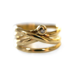 Diamond Solitaire Twine Ring