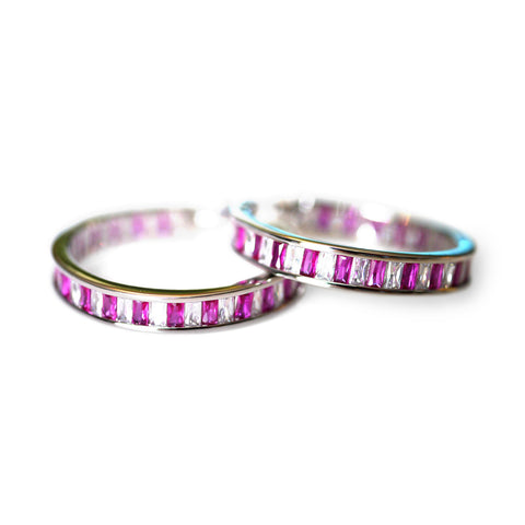 Silver Linings: “Diamond & Ruby” Hoops