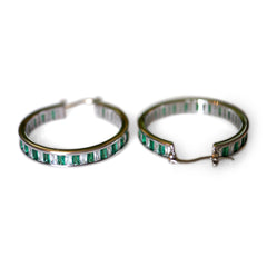 Silver Linings: “Diamond & Emerald” Hoops