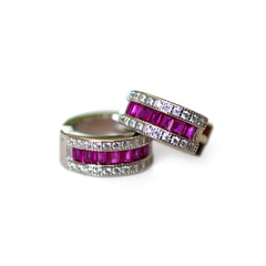 Silver Linings: “Diamond & Ruby” Huggies