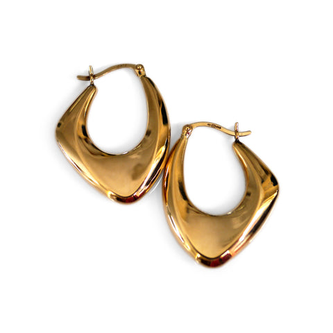 Gold Glorious Gold:  Large Abstract Hoops