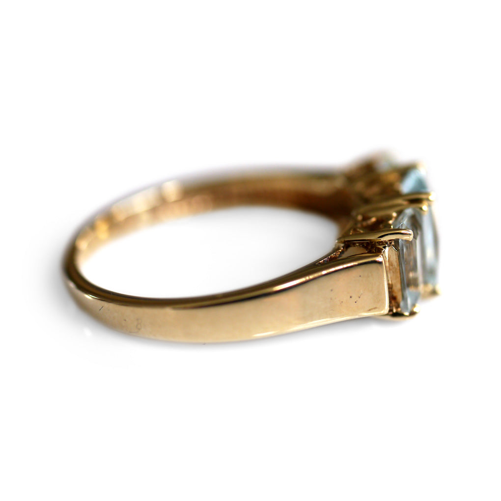 Aquamarine Trio Dress Ring 1999
