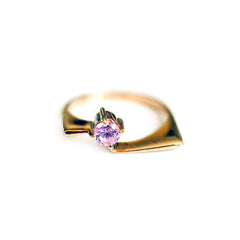 Pink Sapphire Minimalist Ring 2005