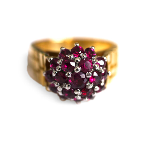 Ruby Decadent Dome Ring 1995