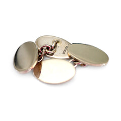 Sterling Silver Oval Classic Cufflinks 1995