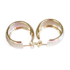 Vintage Earrings Large Silver Hoops