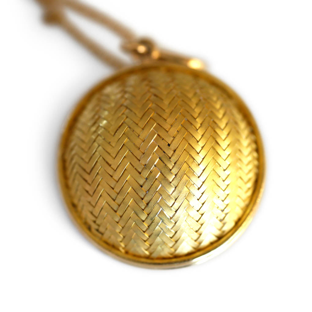 Ceylon Blue Sapphire Gold Weave Necklace